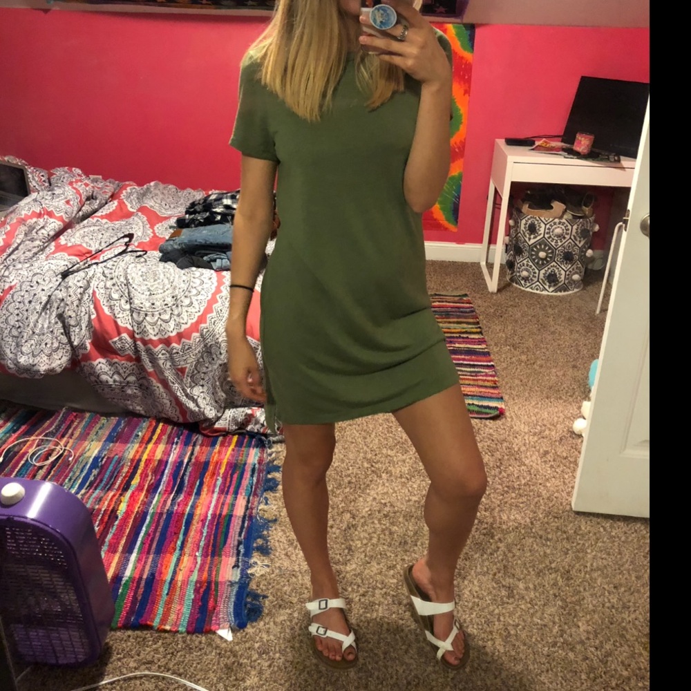Olive green dress